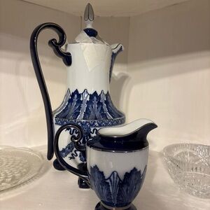 Burma blue and white ventage Porcelain Coffee Set